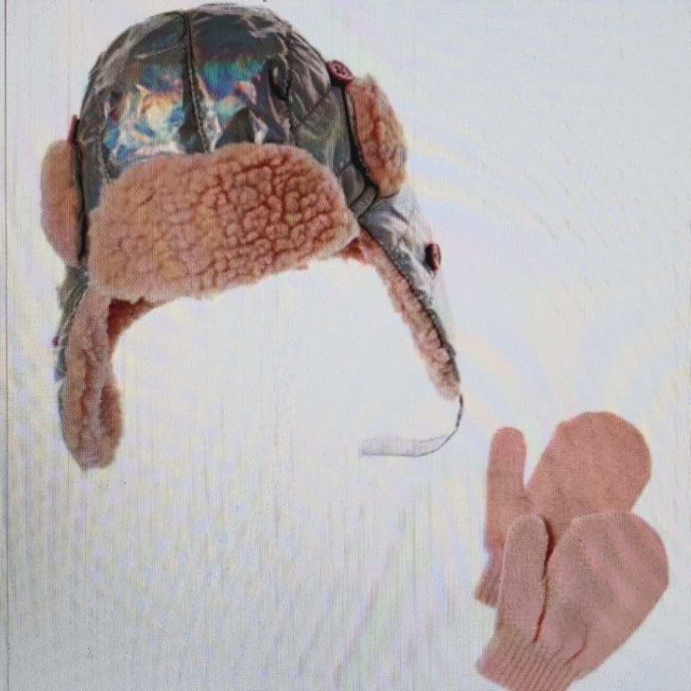 ☃️NWT: TOBY & ME METALLIC TRAPPER HAT & MITTEN SET (INFANT)